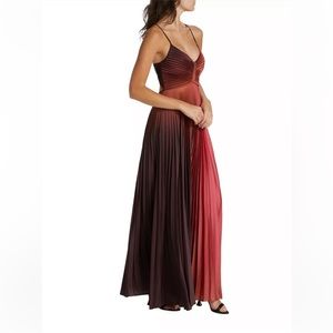 A.L.C. Ariya Pleated Gown Pink Chocolate